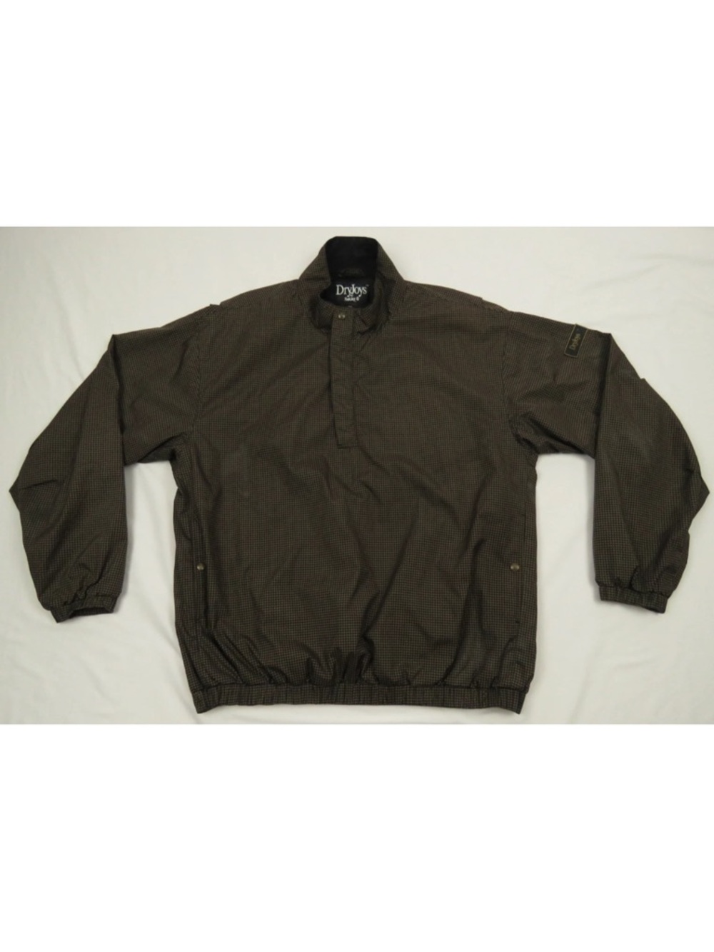 Footjoy Dryjoys FJ Golf Wind Rain Waterproof Houndstooth 1/4 Zip Jacket XL